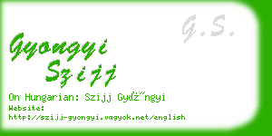 gyongyi szijj business card